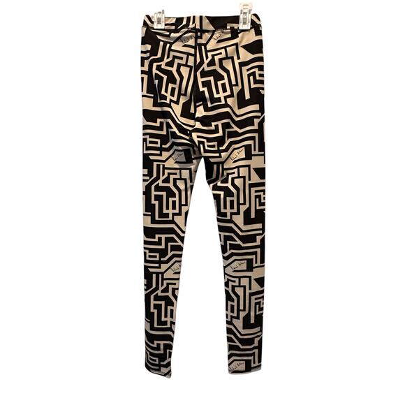 Richard Allan x H&M Black & Ivory Geometric Print Leggings – Size S ArtcoreStyle - Picture 2 of 7